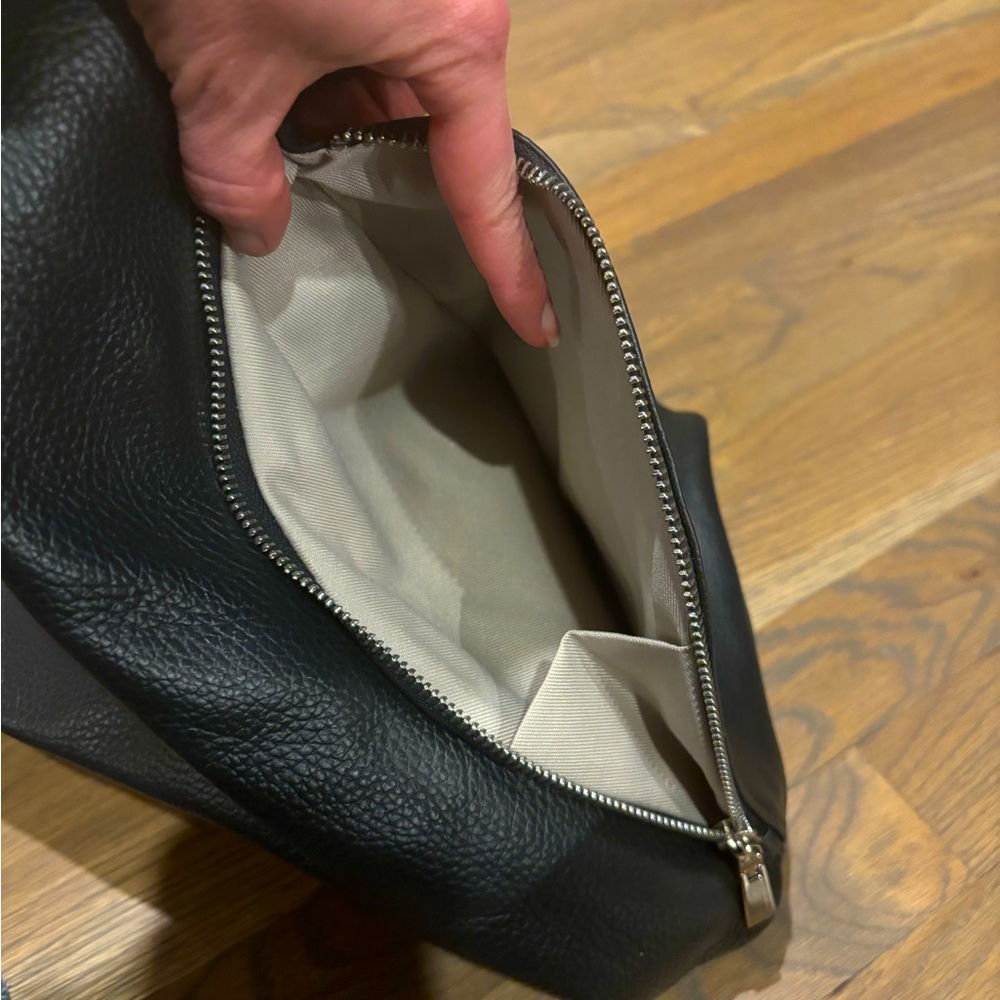 Genuine black leather mini backpack by Valentina. Never used.